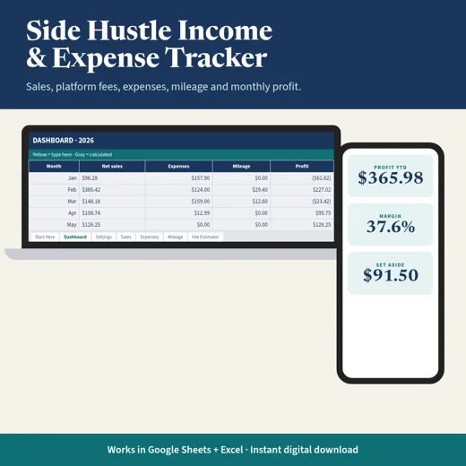Side Hustle Income & Expense Tracker